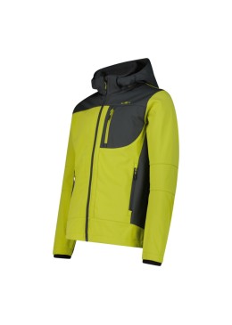 CMP Giacca uomo in Softshell con cappuccio staccabile