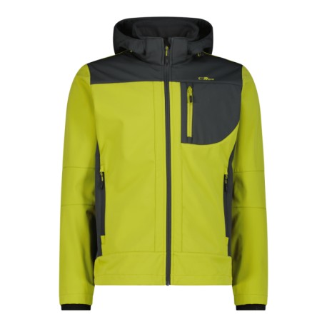 CMP Giacca uomo in Softshell con cappuccio staccabile